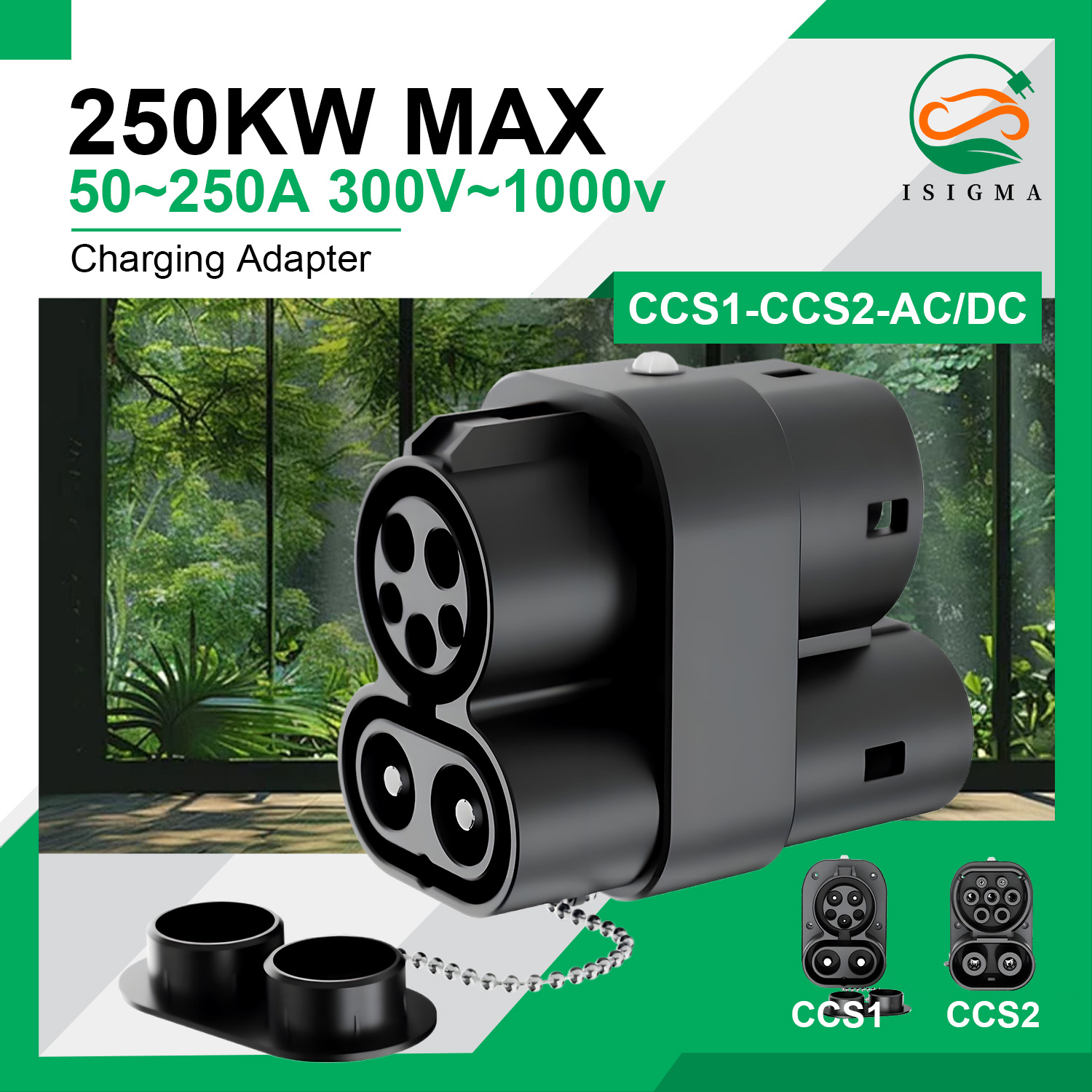 Ccs2 To Ccs1 Fast Charge Adapter 250Kw - อะแดปเตอร์ชาร์จ CCS1 เป็น CCS2 250kW 50-250A