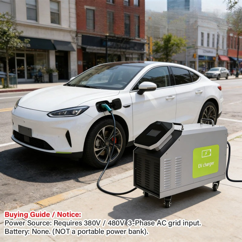 Portable Dc Fast Charger 20Kw Ccs2 - อินพุตไฟฟ้ากระแสสลับ 480V 3 เฟส 7kW 20kW